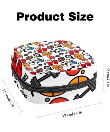Watercolor Pineapple Pattern Storage Bag for Menstrual Pads | Portable Zipper Bag for Teen Girls & Women - Buy Online on GoSupps.com