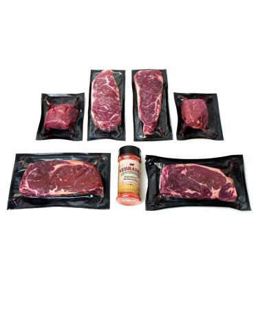 Aged Premium Angus Ribeye and NY Strip and Filet Mignon by Nebraska Star Beef - All Natural Hand Cut and Trimmed Steaks Gift Packages - Gourmet Steak Delivered to Your Home