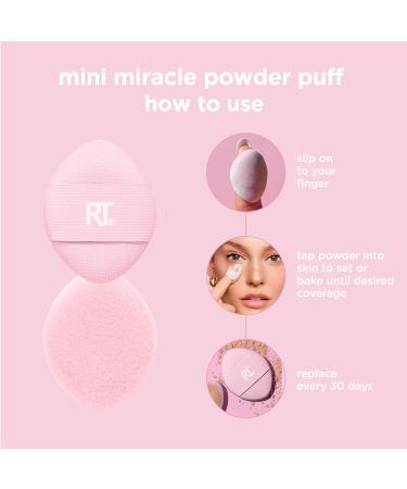 Real Techniques Mini Miracle Powder Puff Trio For Setting and Baking Mini Makeup Puff For Loose and Pressed Powder Targeted Setting Under Eyes and On Blemishes 3 Count 3/Mini Miracle Powder Puff Trio - Buy Online on GoSupps.com