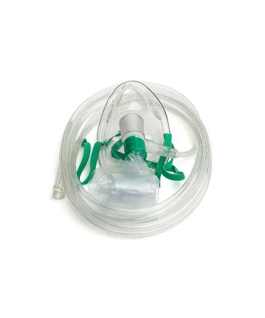 Dealmed Non-Rebreather Oxygen Mask  Oxygen Face Mask with Adjustable Nose Clip Clear Finish Adult Size Suitable for Doctors EMTs Hospitals and First Aid Kits