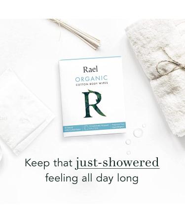Rael Body Wipes - Unscented Organic Cotton Wipes for Women (10 Count x 4) | Vegan, Cruelty-Free - Buy Online on GoSupps.com