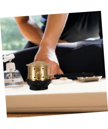 Fomiyes Moxibustion Box Set - Copper Cone Burner & Holder for Cupping Therapy - 16x6cm Golden Moxa Tools for Neck Relief - Buy Online on GoSupps.com