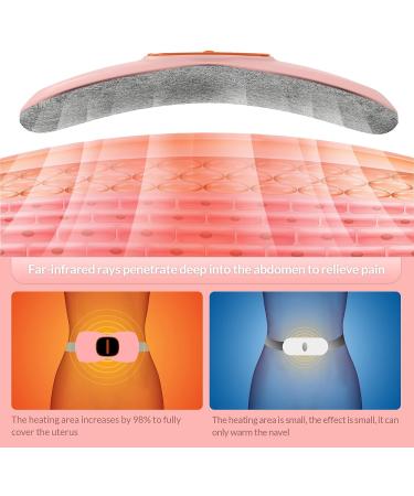 Portable Cordless Heating Pad for Period Pain Relief | 3 Heat Levels & Massage Modes for Cramps | Back and Belly Pain Relief for Women - Buy Online on GoSupps.com
