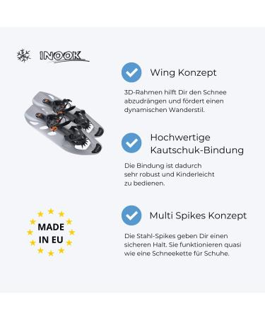Buy Inook Big e-Xtrem Snowshoes | Adjustable EU Sizes 36-51 | Includes Carrying Bag & Patented Features | International Shipping - Buy Online on GoSupps.com