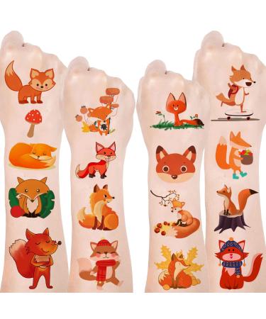 120pcs Fox Temporary Tattoos Fox Party Favor Woodland Animals Cute Cartoon Waterproof Fox Temporary Tattoo Sticker Suitable For Fox Birthday Party Decorations Supplies Children Boys Girls Adult(20 Sheets) - Buy Online on GoSupps.com