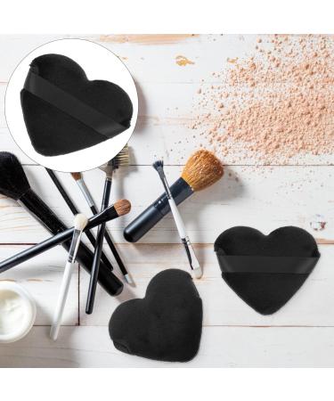 FRCOLOR 8pcs Heart Shaped Makeup Puff Set - Black Cosmetic Foundation Sponge for Face & Body - Ideal for Loose Powder Application - Buy Online on GoSupps.com