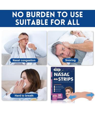 50Pcs Nasal Strips for Snoring Extra Strength Nose Strips Breathing Nose Tape for Sports and Sleep Anti Snoring Strips Help Stop Snoring and Nasal Congestion Relief Tan 50 pcs - Buy Online on GoSupps.com
