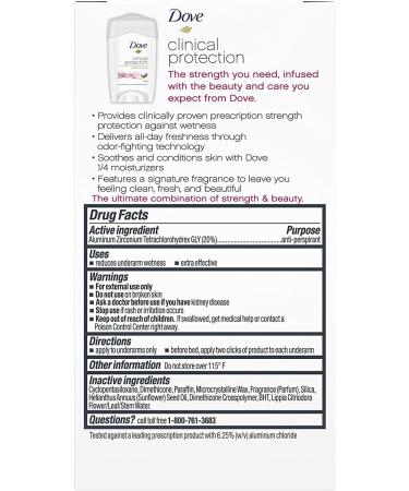 Dove Clinical Protection Anti-Perspirant Deodorant Solid Revive 1.7oz 2pk - Buy Online on GoSupps.com