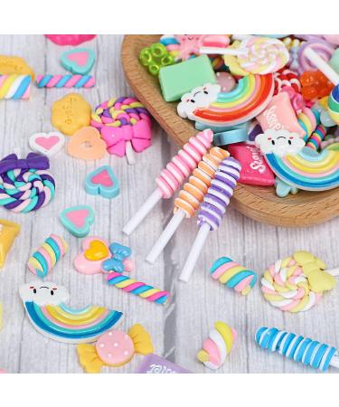 Holicolor 120pcs Slime Charms Resin Fake Candy Set - Kawaii Assorted Sweets for DIY Craft Making - Buy Online on GoSupps.com