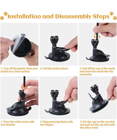 Buy Gohhme 15-Piece Interactive Cat Toy Set - Fishing Toys with Suction Cup & Feathers for Cats - Multi-Colored Blue Bird - Buy Online on GoSupps.com