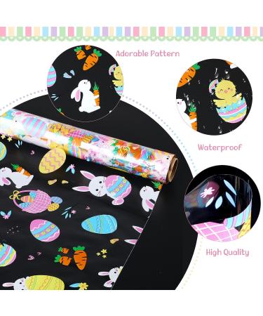 Easter Cellophane Wrapping Paper 100 ft x 16 Inch 2.5 Mil Thick Cello Wrap Roll Crystal Clear Easter Themed Paper Wrapper Colored Bunny Egg Cellophane Gift Wrap for Small Baskets Treats Craft Flowers - Buy Online on GoSupps.com