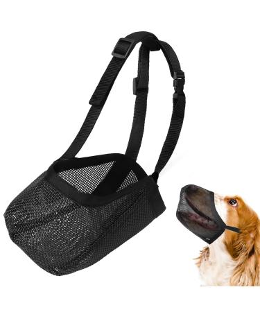 Muzzle for dogs Anti-poison bait muzzle for dogs Soft adjustable mesh muzzle muzzle soft muzzle for small medium-sized and large dogs adjustable food protection dog and chew (m)