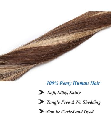 SEGO TAPE Extensions | 100% Remy Human Hair | 20 PCS Medium Brown/Honeyblond #4P27 | 22 (55cm) | Real Hair Adhesive Tape - Buy Online on GoSupps.com