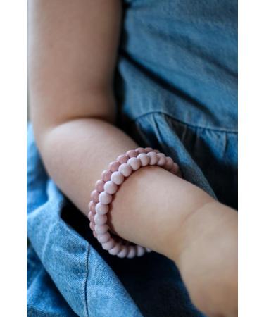 ohlivia Janne Teething Ring Set of 3 - Dusty Ros Mystic Lilac & Cosmic Latte | Safe Stylish Teething Solution for Girls - International Shipping Available - Buy Online on GoSupps.com