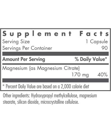 Nutricology Magnesium Citrate 90 Vegetarian Capsules - Optimize Relaxation & Muscle Health - Buy Online on GoSupps.com