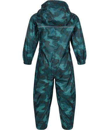 Regatta Kids Puddle IV All-in-One Suit 48-60 Deep Pine Camo - Unisex Waterproof Outdoor Gear - Buy Online on GoSupps.com