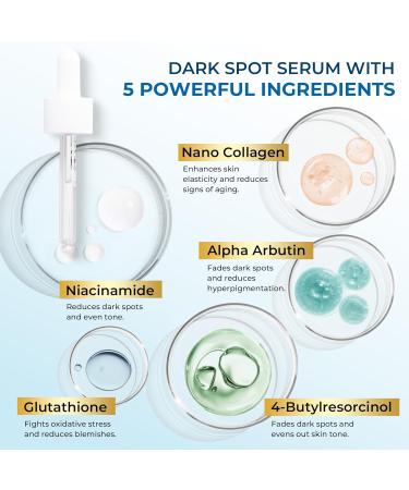 Abera Dark Spot Serum - Dark Spot Corrector for Melasma & Age Spots | Moisturization & Pore Minimizer | All Skin Types | 0.68 fl Oz A - Upgrade Version - Buy Online on GoSupps.com