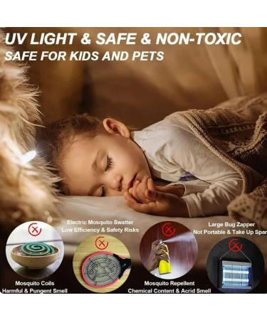 Mosquito Killer Lamp Fly Trap with Cleaning Brush Indoor Outdoor Safe Effective Physical Pest Control Portable for Camping Patio Yard Home - Buy Online on GoSupps.com