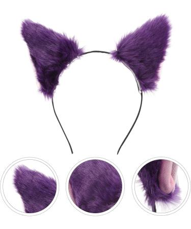 Healeved Faux Fur Cat Ears Headband - Purpless Halloween Headband for Women Soft Fabric Plush Fox Ears Headband for Halloween Thanksgiving Party Cosplay - Buy Online on GoSupps.com