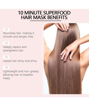 10 Minute Superfood Hair Mask - Deep Repair for Dry Damaged Hair | College Essential for All Hair Types - Buy Online on GoSupps.com