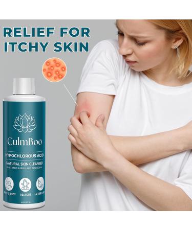 CulmBoo Hypochlorous Acid Spray for Face & Skin - HOCl Acne Prone Skin Eczema Natural Tattoo Aftercare Piercing Aftercare Spray Eye Lash Cleanser Face Mist Toner Wound Care Cleanser 16 Fl Oz - Buy Online on GoSupps.com