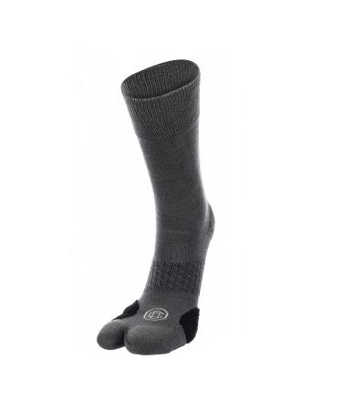 Doctor's Choice Bunion Relief Crew Sock with Split Toe Separator and Soft Cushioning for Hallux Valgus  (Charcoal/Black  Medium) Womens Shoe Size: 6-10 Charcoal/Black - Crew Sock Medium (Pack of 1)