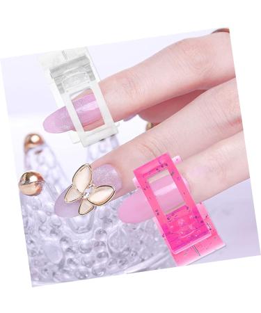Mikinona 60 pcs UV White Tool Building Nail DIY A Home Tools Gel and Fixing Forms Finger Curve Clamps Clamp Quick Poly Fiberglass Clips Tips Extension Fake Salon Pinching Manicure 1 count (Pack of 1) White Pinkx5pcs - Buy Online on GoSupps.com