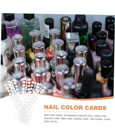 minkissy 28 Sets Nail Display Board Nail Color Plate Nail Polish Sticks Creative Manicure Template Nail Polish Sample Sticks Sheer Nail Polish Nail Sticks Plastic Semicircle 3d Sample Plate - Buy Online on GoSupps.com