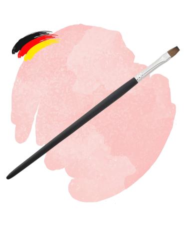 Premium Gel Modelling Brush Red Sable Kolinsky - Made in Germany - Flat Tip - Size 6 1 Piece (1 Pack) Wood