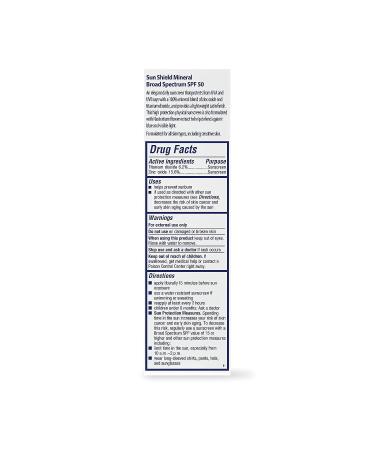 Obagi Sun Shield Mineral SPF 50 Sunscreen 3 Oz - Broad Spectrum Protection - Buy Online on GoSupps.com