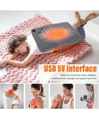 Fdit Electric Heating Pad - Adjustable Temperature Foldable USB Heating Blanket Soft PET Cotton for Fast Relief - Buy Online on GoSupps.com