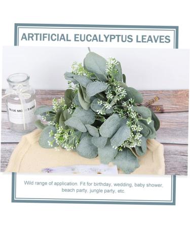 Zerodeko 12pcs Simulated Eucalyptus Leaves Party Decors Real Touch Green Leaf Home Decor Home Plant Decors Vase Floral Arrangement Greenery Decor Faux Plastic Fake Plant Wedding - Buy Online on GoSupps.com