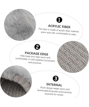 ToddMomy Boot Covers - 2 Pairs of Women's Knitted Boot Warmers & Fur Boot Cuffs | Stylish Leg Warmers for Beautiful Legs - Buy Online on GoSupps.com