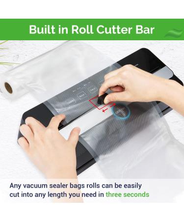 GERYON Vacuum Sealer Machine | Automatic Food Packaging with Cutter | Starter Kit | Easy to Clean | Dry & Moist Modes | Compact Design - Buy Online on GoSupps.com