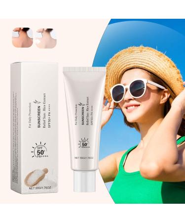 Rice Sun Cream Spf 50 Face And Body Sunscreen For All Skin Types Protective Cream Spf50 High Protection Uva-Uvb High Protection Sunscreen Sfp50 Uva (1PC) - Buy Online on GoSupps.com