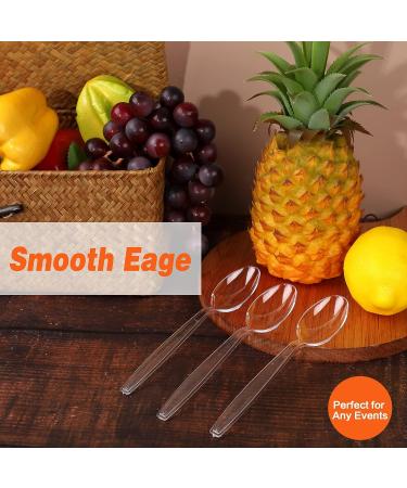 360 Clear Plastic Spoons - Heavyweight Disposable Cutlery - 6.7inch Heavy Duty Utensils for Parties and Restaurants - Buy Online on GoSupps.com