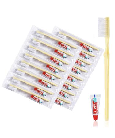 G-Smile100 pcs Individually Wrapped Disposable Toothbrushes with Toothpaste