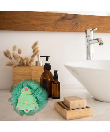 Lurrose Christmas Bath Sponge Soft: 2 Pieces Santa Claus Xmas Tree Design Shower Loofahs Pouf Ball Holiday Shower Essential Bag Fillers Party Favors Supplies 18x12.5cm Assorted Color - Buy Online on GoSupps.com