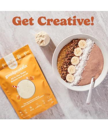 Good Protein Vegan Plant-based Protein Powder 100% Natural Non-GMO Dairy-free Gluten-free Soy-free No Added Sugar and Nothing Artificial. Salted Caramel All-in-One Shake 440 grams Salted Caramel 440 g - Buy Online on GoSupps.com