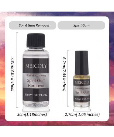 MEICOLY Spirit Gum Adhesive & Remover Kit | Professional Face & Body Glue for Halloween Cosplay & Special Effects - Buy Online on GoSupps.com
