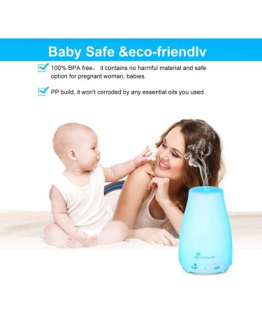 2 Pack 200ml Essential Oil Diffuser Set with 6 Natural Oils - Aromatherapy Ultrasonic Humidifiers with Auto Shut-Off and LED Lights - Buy Online on GoSupps.com
