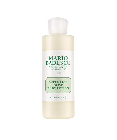 Mario Badescu Super Rich Olive Body Lotion for Dry Skin Non-Greasy and Creamy Moisturizer Infused with Olive Oil Ideal for All Skin Types 6 Fl Oz