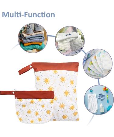 Seaur Naspasche Kita Kindergarten Large Waterproof Wet Diaper Bag - 2 Pack (20x28cm & 30x40cm) | Travel Organizer for Baby Sport & Pool - Buy Online on GoSupps.com