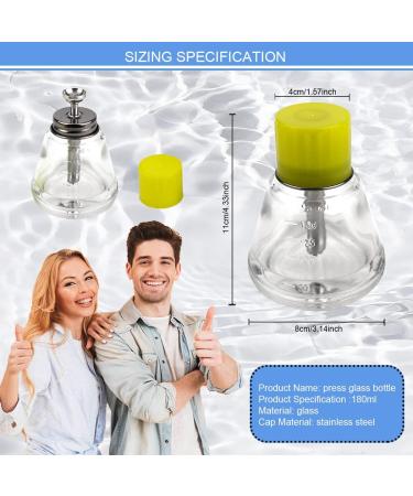 180ml 1 Touch Clear Glass Bottle Professional Clear Glass Pump Dispenser Bottle with Measuring Scales for Nail Polish Remover Alcohol or Other Liquids - Buy Online on GoSupps.com