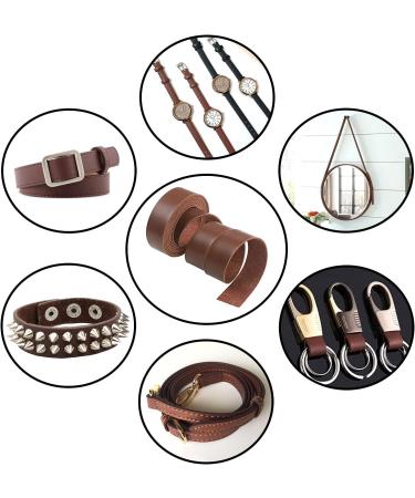 CDY Leather Strap 90 Inches Long 1 Inch Wide - Ideal for DIY Crafts, Pet Accessories, Belts, Jewelry and More (Light Brown) - Buy Online on GoSupps.com