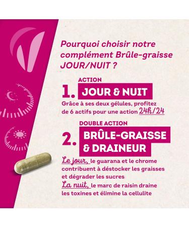 Vitavea Slimming Supplement Extra Strong Fat Burner: Guarana Chrome - Detox Draineur: Grape Marc / Lemon Artichoke - 30 Vegetable Capsules - Made in France - Buy Online on GoSupps.com