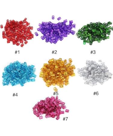 Hair braid tube dreadlocks beads aluminium cuffs mixed multi colours hair tube decoration filigree tube decoration filigree (red purple green blue gold silver rose red) (rose red) - Buy Online on GoSupps.com