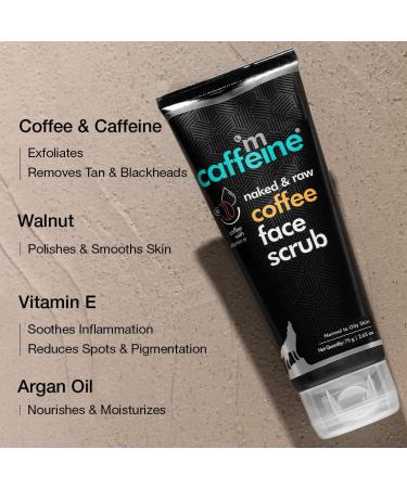 MCaffeine Naked & Raw Coffee Face Scrub for Normal to Oily Skin. 2.53 oz - Buy Online on GoSupps.com