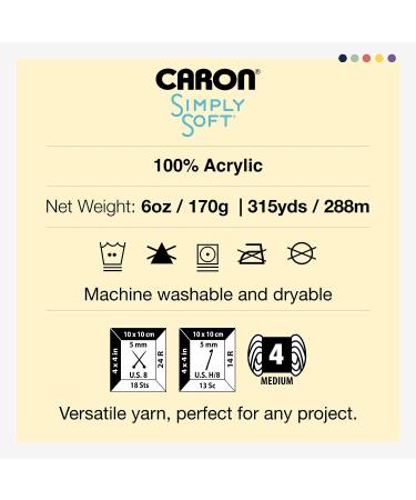 Caron Simply Soft Soft Pink Yarn 3 Pack - 170g/6oz - Acrylic - 4 Medium - 315 Yards - Knitting/Crochet - Buy Online on GoSupps.com