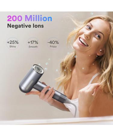 Tensky Hair Dryer - Ionic Blow Dryer with Brushless Motor | Fast Drying Professional Hairdryer for Home & Travel | Self Cleaning, Premium Grey - Buy Online on GoSupps.com